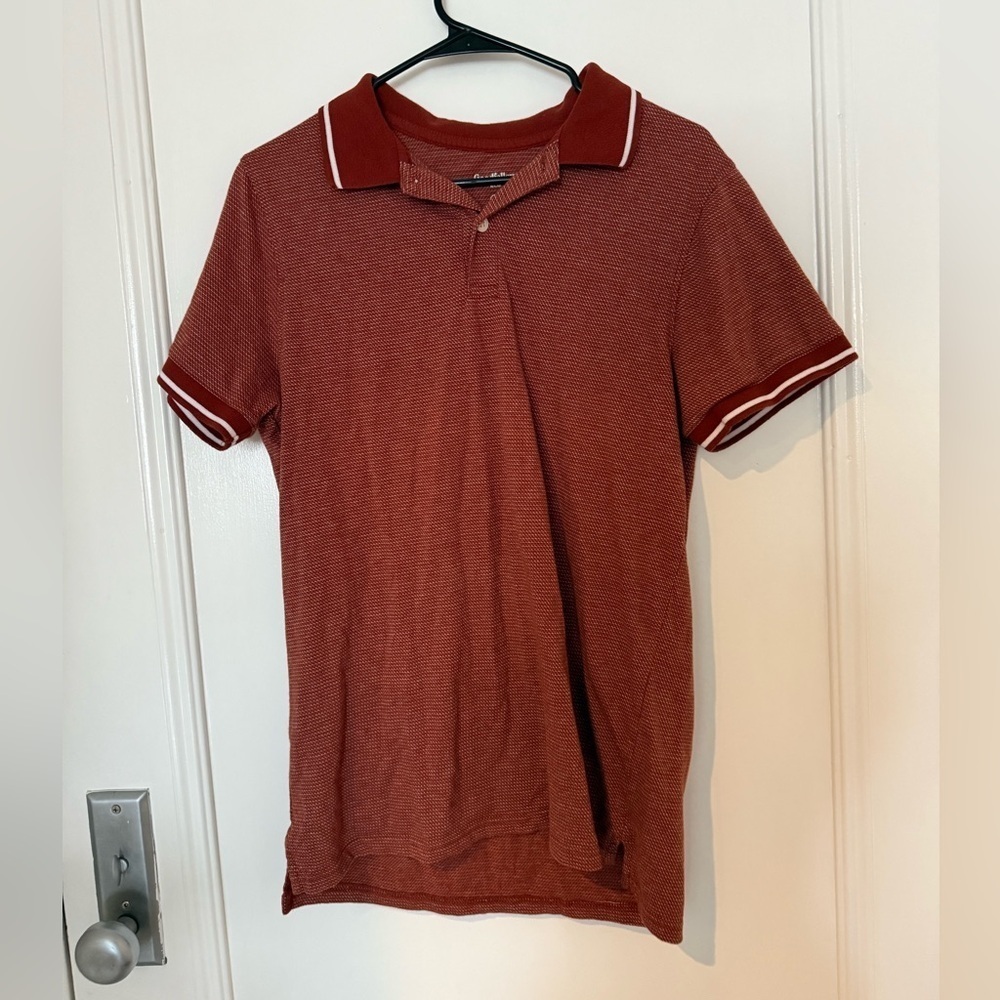 Goodfellow & Co Red Polo Shirt Short Sleeve Classic